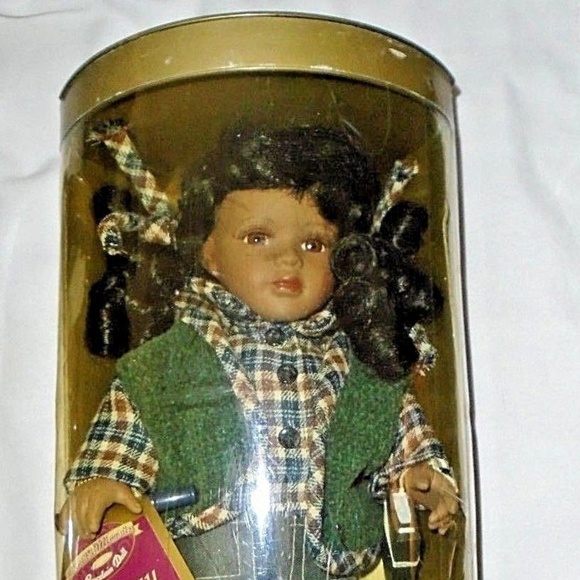 Handcrafted Black W/Soocter Porcelain Doll - Picture 1 of 4